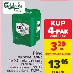 Carrefour Piwo Okocim Jasne Okocimskie oferta