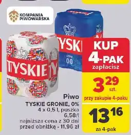 Carrefour Piwo Tyskie 0.0% oferta