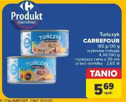 Carrefour Tuńczyk kawałki w sosie własnym Carrefour Classic oferta