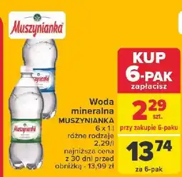 Carrefour Woda niegazowana Muszynianka oferta
