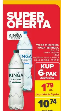 Carrefour Woda naturalna Kinga Pienińska oferta