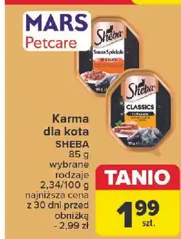 Carrefour Karma potrawka z indykiem i kurczakiem Sheba Sauce Speciale oferta