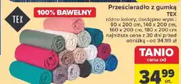 Carrefour Prześcieradło z gumką 180 x 200 cm Tex oferta
