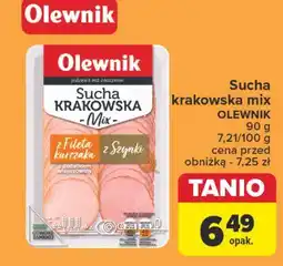 Carrefour Kiełbasa krakowska sucha mix Olewnik oferta