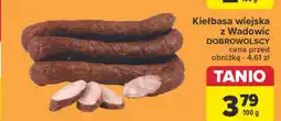 Carrefour Kiełbasa wiejska z wadowic Dobrowolscy oferta