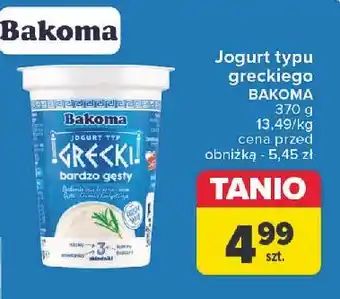 Carrefour Jogurt naturalny Bakoma Grecki oferta