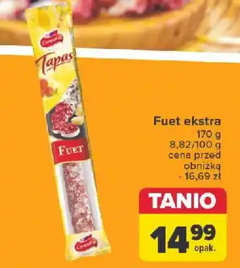 Carrefour Fuet extra Campofrio oferta