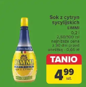 Carrefour Sok z cytryn sycylijskich Limmi oferta
