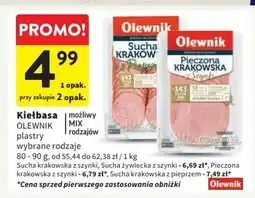 Intermarche Kiełbasa krakowska sucha Olewnik oferta