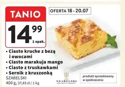 Intermarche Ciasto kruche z bezą i owocami Cukiernia Szabelski oferta