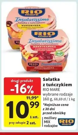 Intermarche Sałatka z tuńczykiem meksykańska Rio Mare Insalatissime oferta
