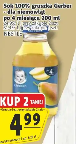 Prim Market Sok 100% gruszka Gerberdla niemowlĄt 200 ml oferta