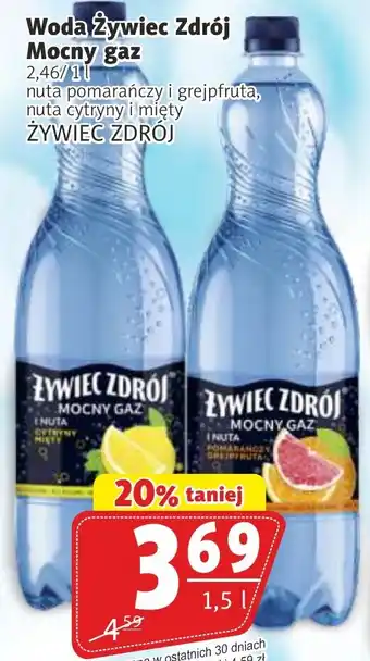 Prim Market Woda Żywiec ZdrÓj Mocny gaz pomaraŃcza i grejpfrut 1,5 l oferta
