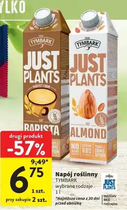 Intermarche Napój migdałowy Tymbark Just Plants oferta