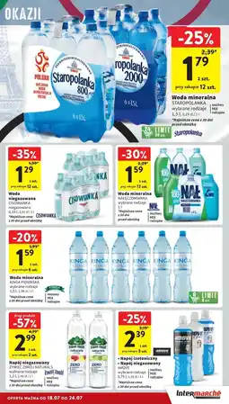 Intermarche Woda niegazowana Staropolanka 800 oferta
