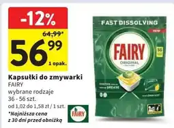 Intermarche Tabletki do zmywarek lemon Fairy All In 1 oferta