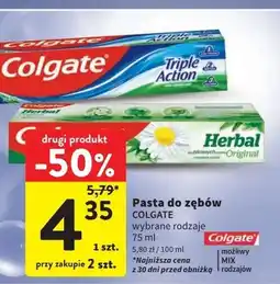 Intermarche Pasta do zębów original Colgate Herbal oferta