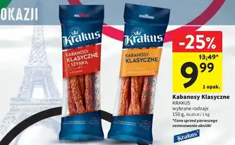 Intermarche Kabanosy wieprzowo-drobiowe Krakus Animex oferta