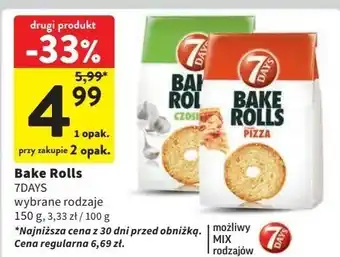 Intermarche Bake rolls czosnek 7 Days Rolls oferta