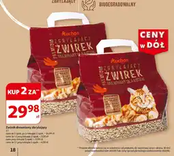 Auchan Żwirek drewniany zbrylający Auchan Różnorodne (Logo Czerwone) oferta