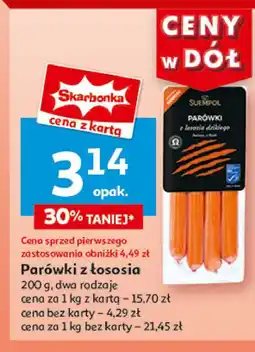 Auchan Parówki z łososia Suempol oferta