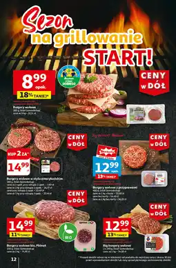 Auchan Burgery wołowe w stylu amerykańskim Łuków oferta