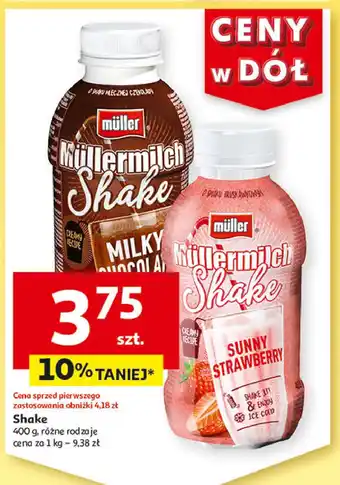 Auchan Napój mleczny sunny strawberry Mullermilch Shake oferta