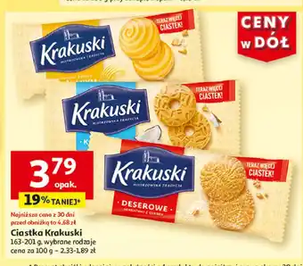 Auchan Ciastka deserowe Krakuski oferta