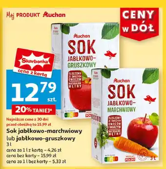 Auchan Sok jabłkowo-gruszkowy Auchan oferta