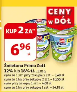 Auchan Śmietana 18% Zott Primo oferta