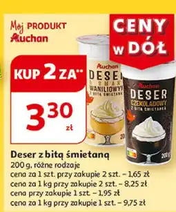 Deser waniliowy z bitą śmietaną Auchan