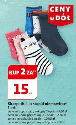 Auchan Skarpetki niemowlęce Inextenso By Auchan oferta