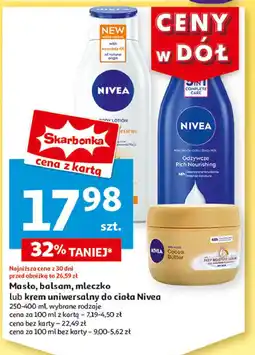 Auchan Mleczko odżywcze skóra bardzo sucha Nivea oferta