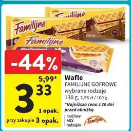 Intermarche Wafle gofrowe czekoladowe Jutrzenka Familijne oferta