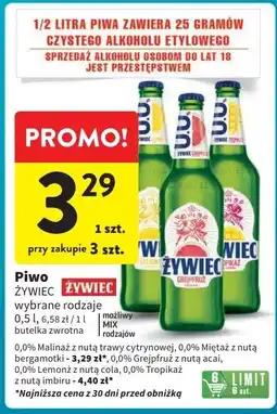 Intermarche Piwo Żywiec Malinaż Z Nutą Trawy Cytrynowej oferta
