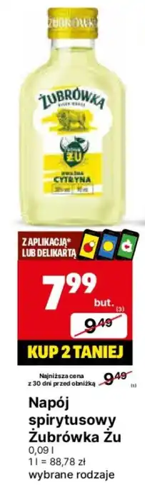 Delikatesy Centrum Napój spirytusowy Żubrówka Żu oferta