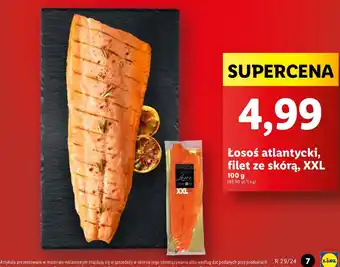 Lidl Łosoś atlantycki xxl filet ze skórą Connoisseur oferta