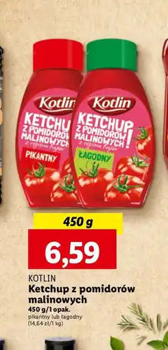 Lidl Ketchup z pomidorów malinowych Kotlin oferta