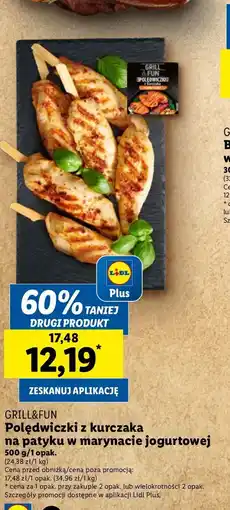 Lidl Polędwiczki z kurczaka w łagodnej marynacie Grill And Fun oferta