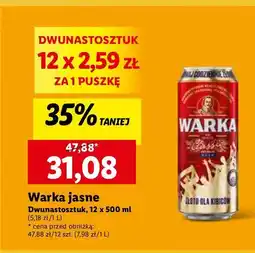 Lidl Piwo Warka oferta