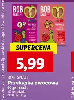 Lidl Przekąska jabłkowo-truskawka Bob Snail oferta