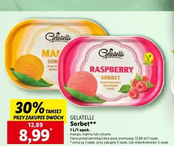 Lidl Sorbet malinowy Gelatelli oferta