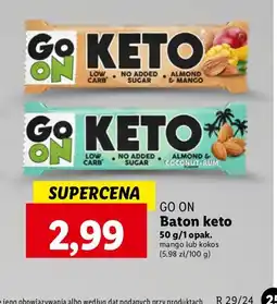 Lidl Baton almond & mango Sante Go On! Keto oferta