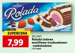 Lidl Rolada lodowa truskawkowo-waniliowo-czekoladowa Ballino oferta