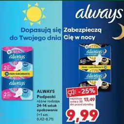 Kaufland Podpaski normal Always Ultra oferta