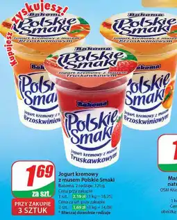 Dino Jogurt z musem brzoskwiniowym Bakoma Polskie Smaki oferta