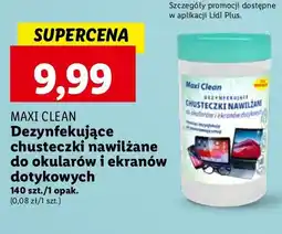 Lidl Dezynfekujące chusteczki nawilżane do okularów i ekranów dotykowych Maxi Clean oferta