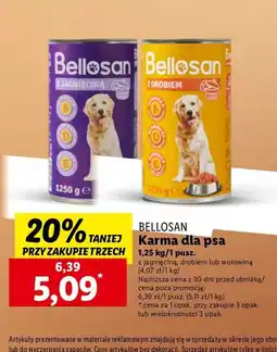 Lidl Karma dla psa z jagnięciną Bellosan oferta