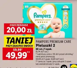 Lidl Pieluchy dla dzieci 2 Pampers Premium Care oferta