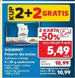 Kaufland Karma dla kota mini fileciki w sosie cielęcina z warzywami + dziczyzna wołowina pstrąg Purina Gourmet Perle oferta